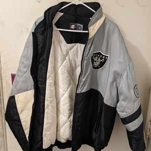 VTG Starter full-zip Oakland Raiders puff coat